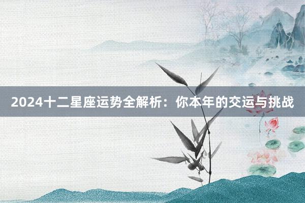 2024十二星座运势全解析：你本年的交运与挑战